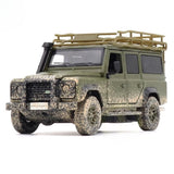 [TOY] 1:32 Land Rover 2017 Defender 110 Green Dirty Model Car Die-Cast