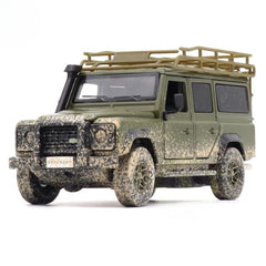 [TOY] 1:32 Land Rover 2017 Defender 110 Green Dirty Model Car Die-Cast