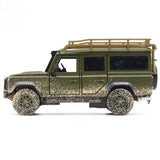[TOY] 1:32 Land Rover 2017 Defender 110 Green Dirty Model Car Die-Cast