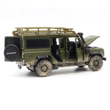 [TOY] 1:32 Land Rover 2017 Defender 110 Green Dirty Model Car Die-Cast
