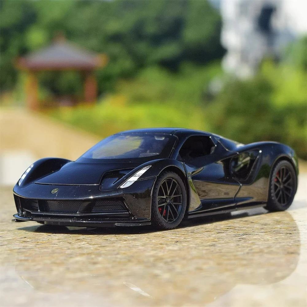 [TOY] 1:32 Lotus 2019 Evija nero modellino di auto Die-Cast