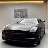 [TOY] 1:32 Mercedes-AMG 2010 SLS svart modellbil Die-Cast
