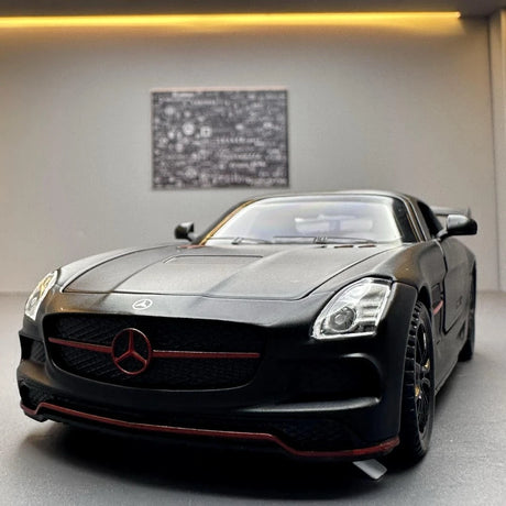 [TOY] 1:32 Mercedes-AMG 2010 SLS noir voiture miniature Die-Cast
