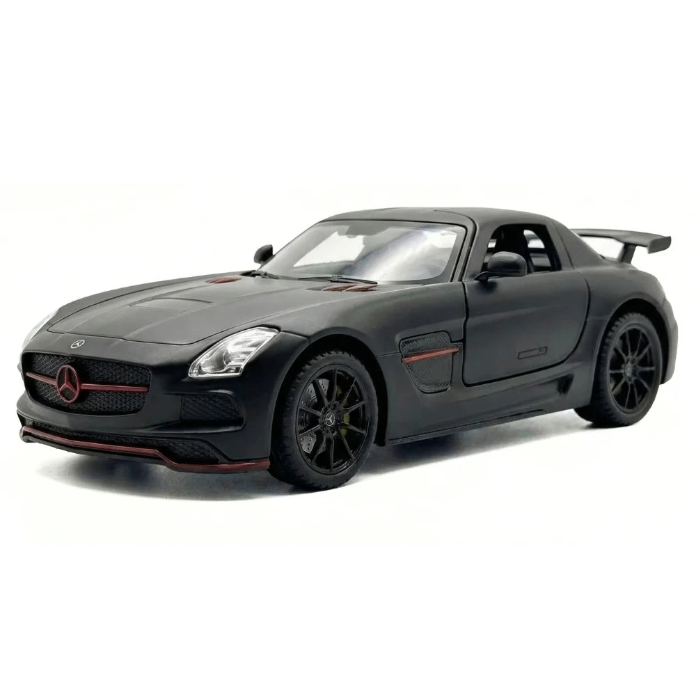 [TOY] 1:32 Mercedes-AMG 2010 SLS svart modellbil Die-Cast