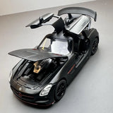 [TOY] 1:32 Mercedes-AMG 2010 SLS svart modellbil Die-Cast