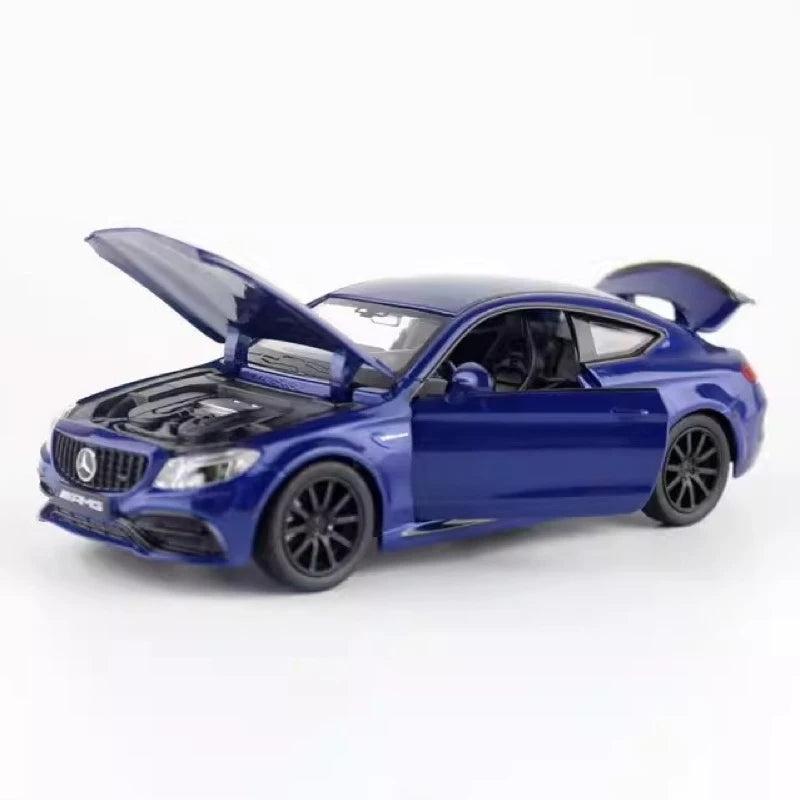 [TOY] 1:32 Mercedes-AMG 2023 C63S Coupe Blue Model Car Die-Cast