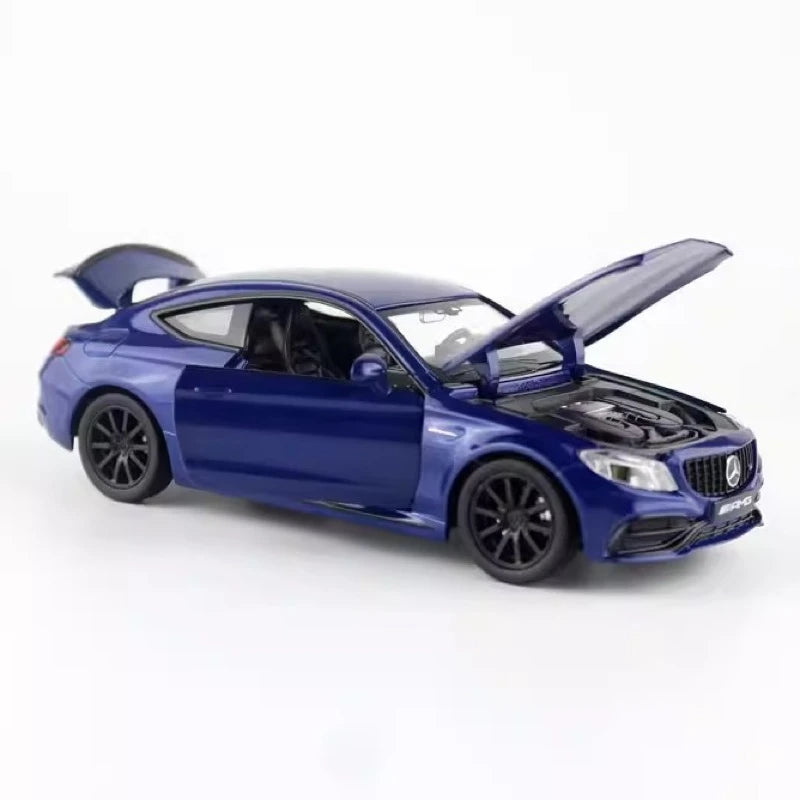 [TOY] 1:32 Mercedes-AMG 2023 C63S Coupe Blue Model Car Die-Cast