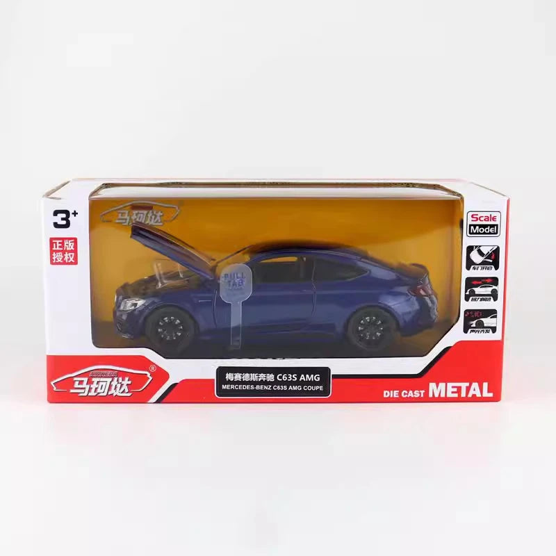 [TOY] 1:32 Mercedes-AMG 2023 C63S Coupe Blue Model Car Die-Cast