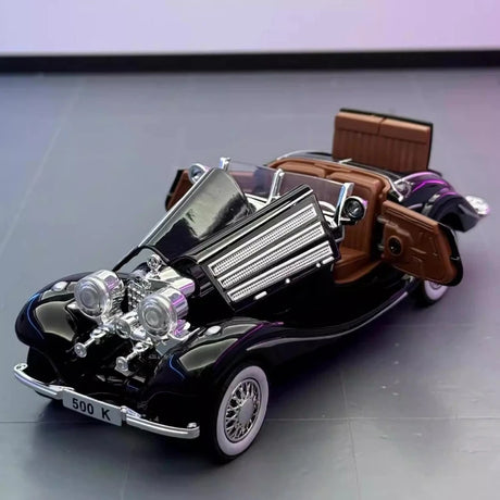 [TOY] 1:32 Mercedes-Benz 1936 500K svart modellbil Die-Cast