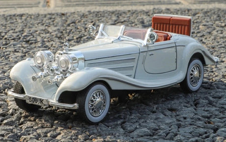 [TOY] 1:32 Mercedes-Benz 1936 500K vit modellbil Die-Cast