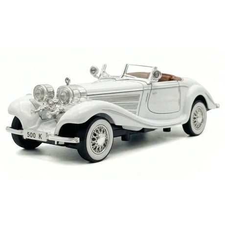[TOY] 1:32 Mercedes-Benz 1936 500K vit modellbil Die-Cast