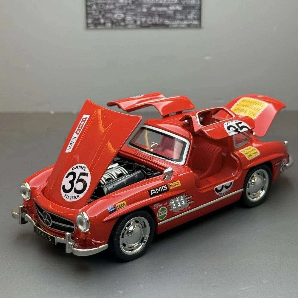 [TOY] 1:32 Mercedes-Benz 1954 300SL röd #35 modellbil Die-Cast