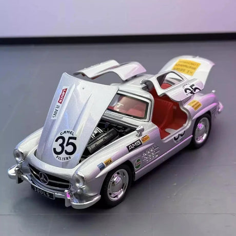 [TOY] 1:32 Mercedes-Benz 1954 300SL silver #35 modellbil Die-Cast