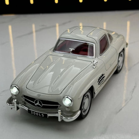 [TOY] 1:32 Mercedes-Benz 1954 300SL vit modellbil Die-Cast