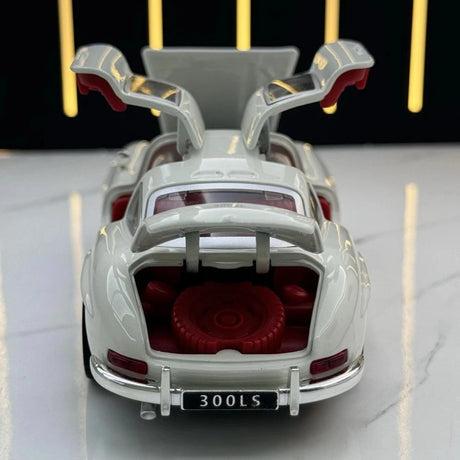 [TOY] 1:32 Mercedes-Benz 1954 300SL vit modellbil Die-Cast