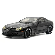 Mercedes-Benz 2003 SLR McLaren svart 1:32 – modellbil i gjuten metall för display