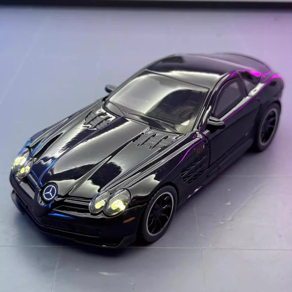 [TOY] 1:32 Mercedes-Benz 2003 SLR McLaren svart modellbil Die-Cast