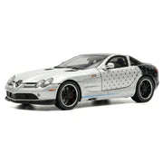 Mercedes-Benz 2003 SLR McLaren Silver-Star 1:32 – modellbil i gjuten metall för display