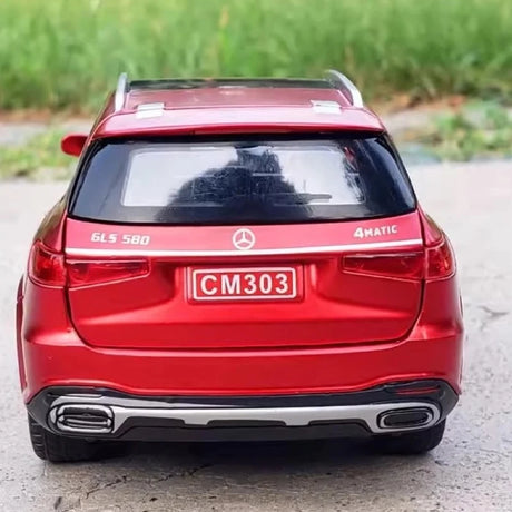 [TOY] 1:32 Mercedes-Benz 2020 GLS 580 röd modellbil Die-Cast