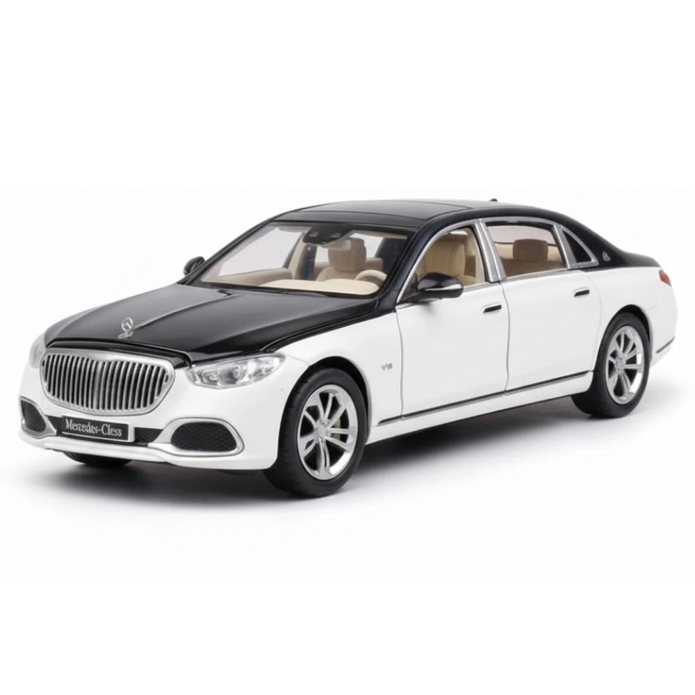 [TOY] 1:32 Mercedes-Maybach 2022 S680 nero bianco modellino di auto Die-Cast
