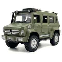 [TOY] 1:32 Mercedes-Unimog 2012 Nomadism U5000 verde modellino di auto Die-Cast