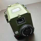 [TOY] 1:32 Mercedes-Unimog 2013 Nomadism U4000 RV grön modellbil Die-Cast