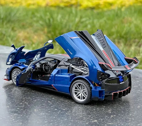 [TOY] 1:32 Pagani 2016 Huayra BC blå modellbil Die-Cast