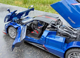 [TOY] 1:32 Pagani 2016 Huayra BC blå modellbil Die-Cast