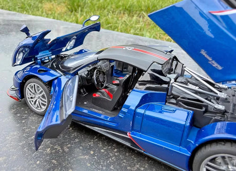 [TOY] 1:32 Pagani 2016 Huayra BC blå modellbil Die-Cast