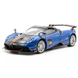 [TOY] 1:32 Pagani 2016 Huayra BC blå modellbil Die-Cast