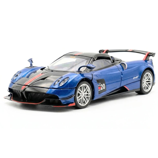 [TOY] 1:32 Pagani 2016 Huayra BC blå modellbil Die-Cast