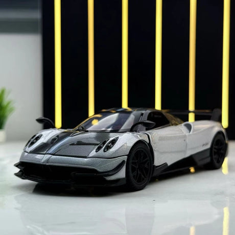 [TOY] 1:32 Pagani 2016 Huayra BC silver modellbil Die-Cast