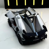 [TOY] 1:32 Pagani 2016 Huayra BC silver modellbil Die-Cast