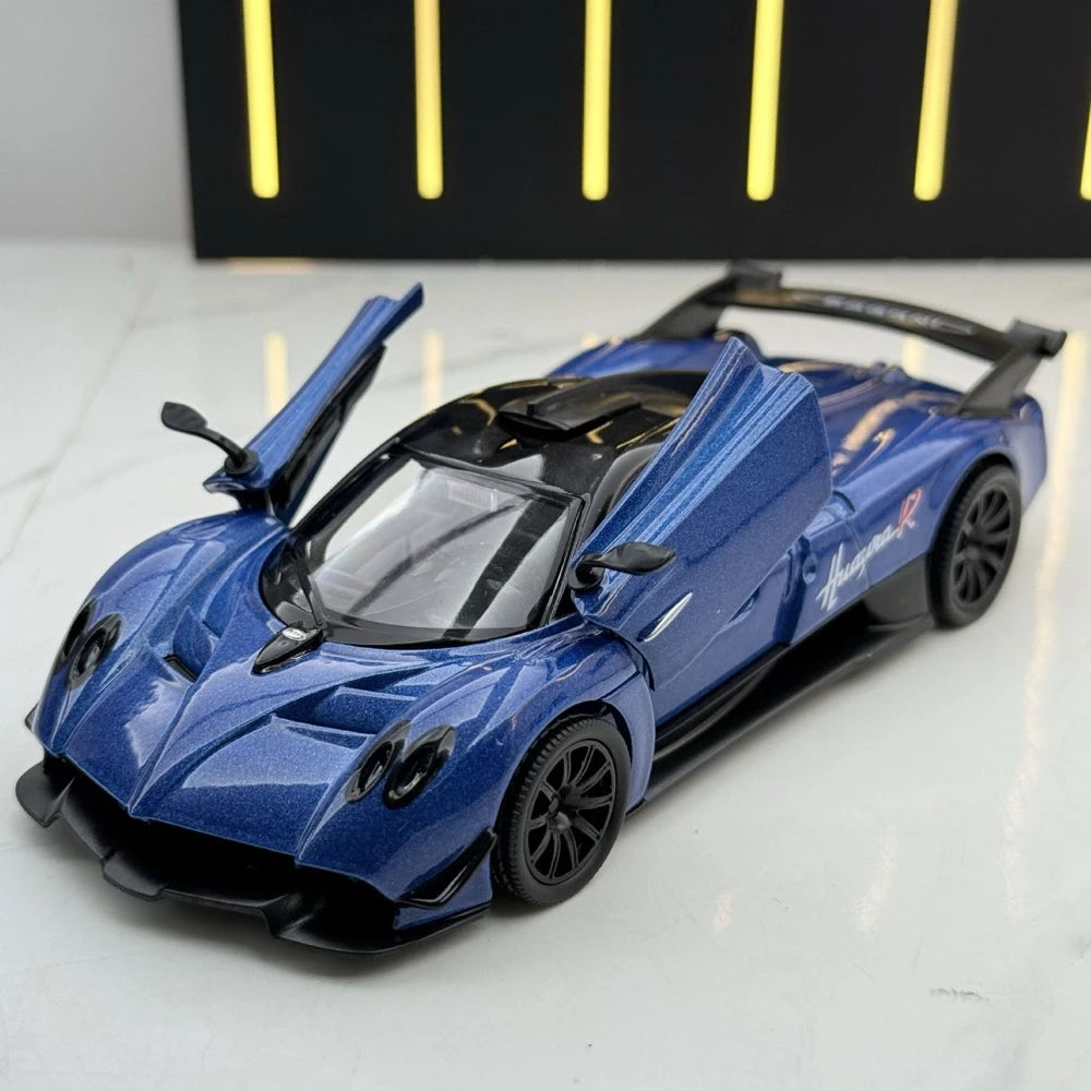 [TOY] 1:32 Pagani 2021 Huayra R blå modellbil Die-Cast
