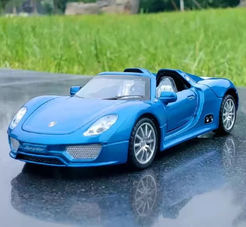 [TOY] 1:32 Porsche 2010 918 Spyder Blue Model Car Die-Cast