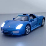 [TOY] 1:32 Porsche 2010 918 Spyder blauw modelauto Die-Cast