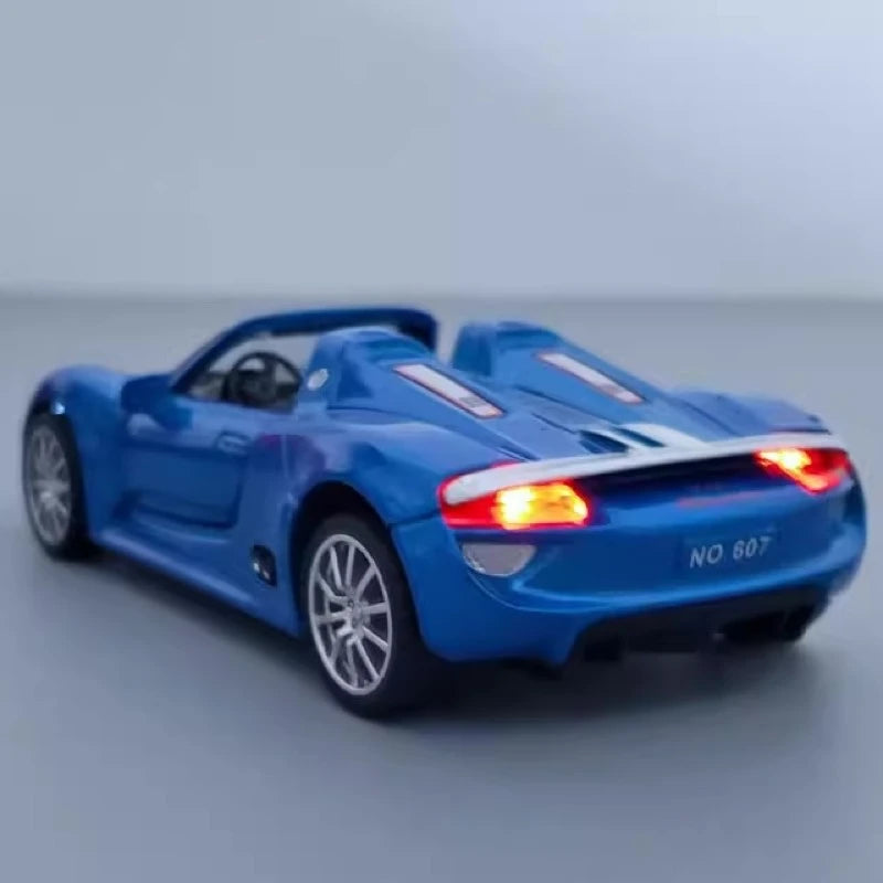 [TOY] 1:32 Porsche 2010 918 Spyder Blue Model Car Die-Cast