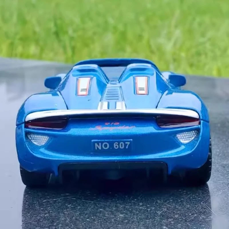 [TOY] 1:32 Porsche 2010 918 Spyder Blue Model Car Die-Cast