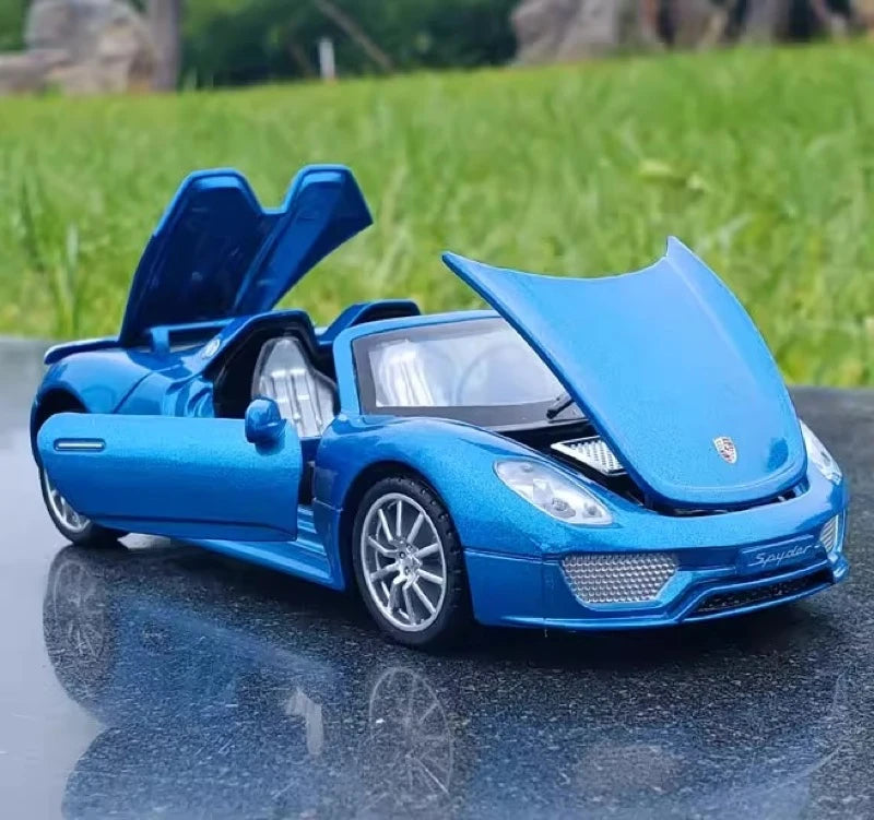 [TOY] 1:32 Porsche 2010 918 Spyder Blue Model Car Die-Cast