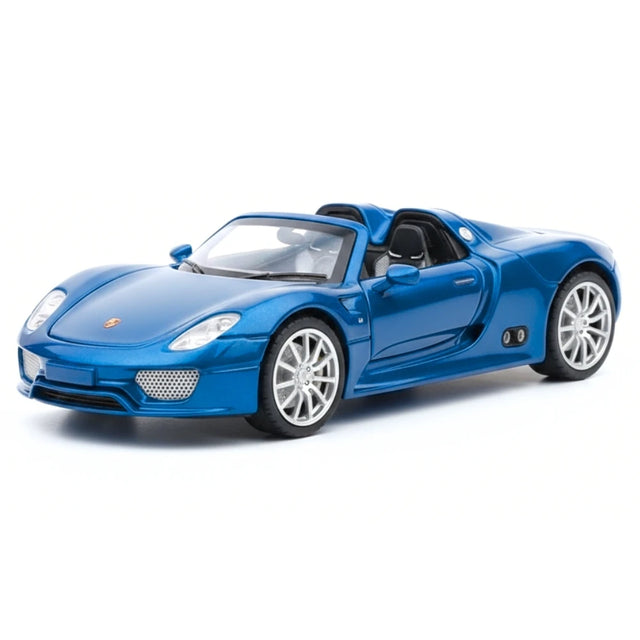 [TOY] 1:32 Porsche 2010 918 Spyder blauw modelauto Die-Cast