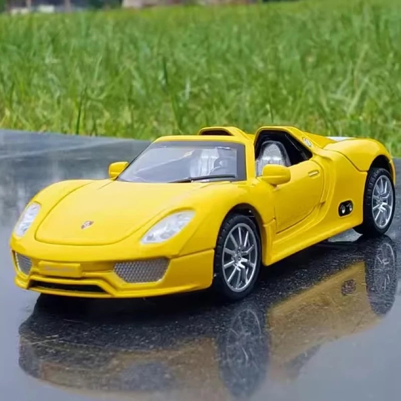 [TOY] 1:32 Porsche 2010 918 Spyder Yellow Model Car Die-Cast