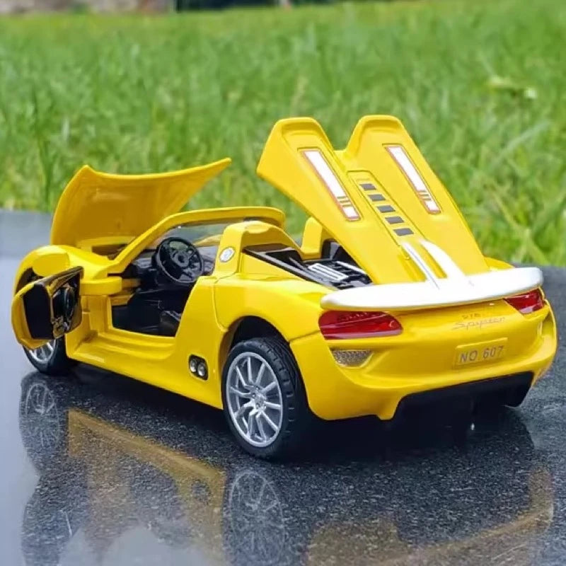 [TOY] 1:32 Porsche 2010 918 Spyder Yellow Model Car Die-Cast