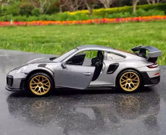 [TOY] 1:32 Porsche 2018 911 GT2 RS Silver Model Car Die-Cast