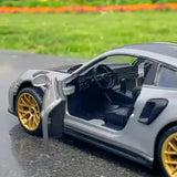 [TOY] 1:32 Porsche 2018 911 GT2 RS Silver Model Car Die-Cast