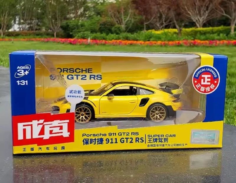 [TOY] 1:32 Porsche 2018 911 GT2 RS Silver Model Car Die-Cast