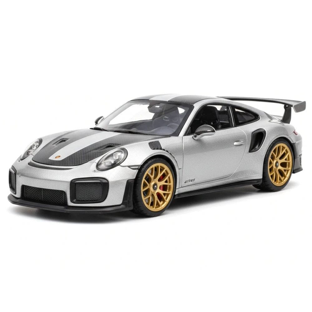 [TOY] 1:32 Porsche 2018 911 GT2 RS Silver Model Car Die-Cast