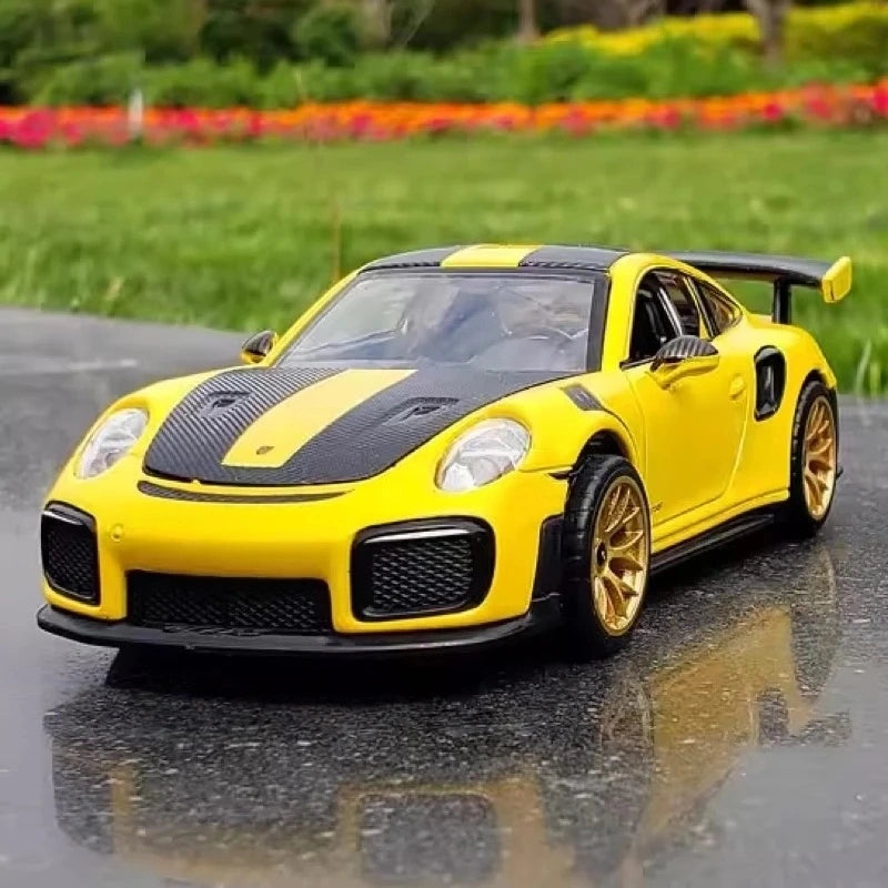 [TOY] 1:32 Porsche 2018 911 GT2 RS Yellow Model Car Die-Cast