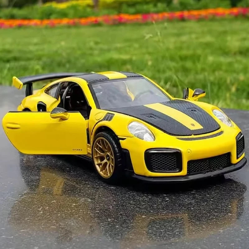 [TOY] 1:32 Porsche 2018 911 GT2 RS giallo modellino di auto Die-Cast