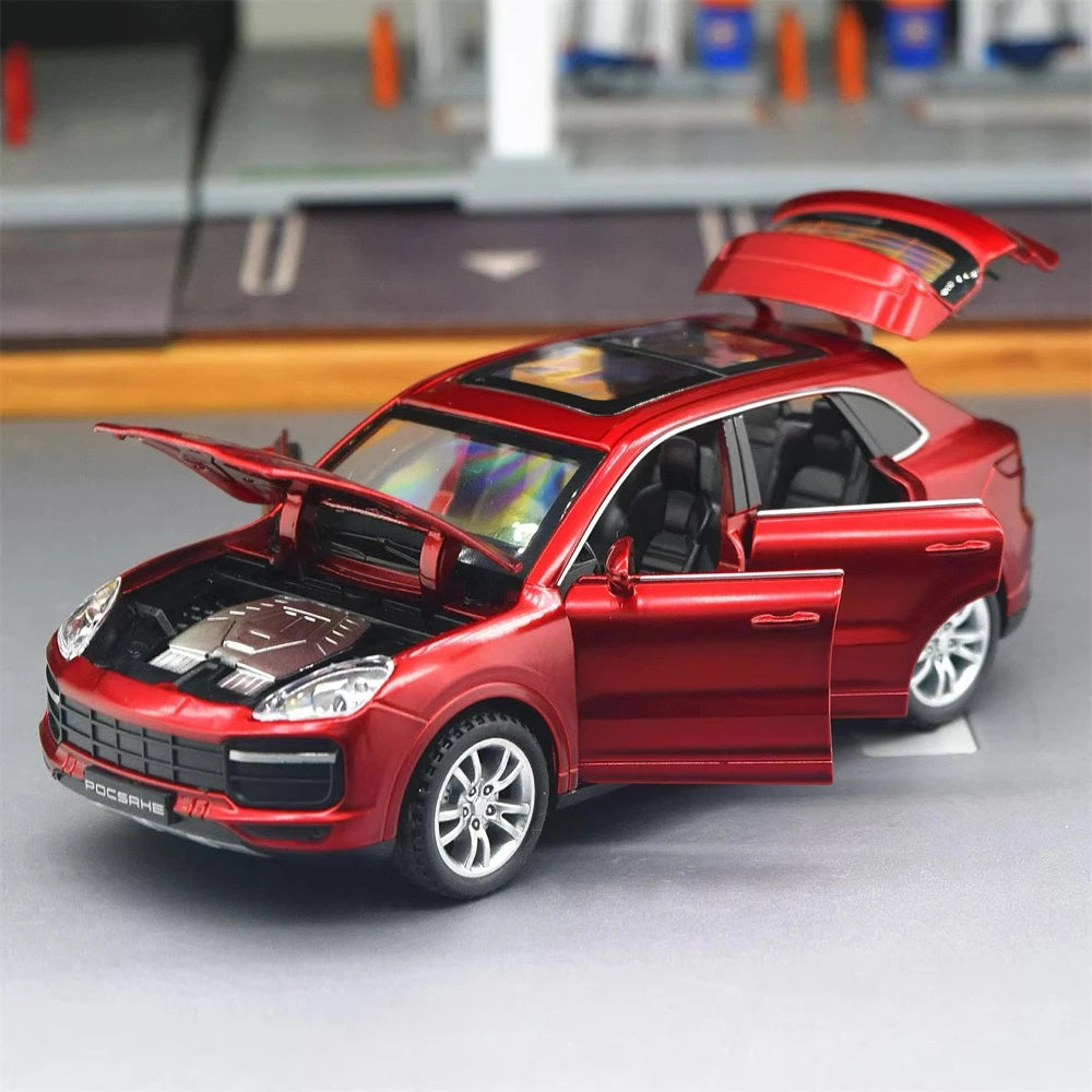 [TOY] 1:32 Porsche 2018 Cayenne Turbo rosso modellino di auto Die-Cast