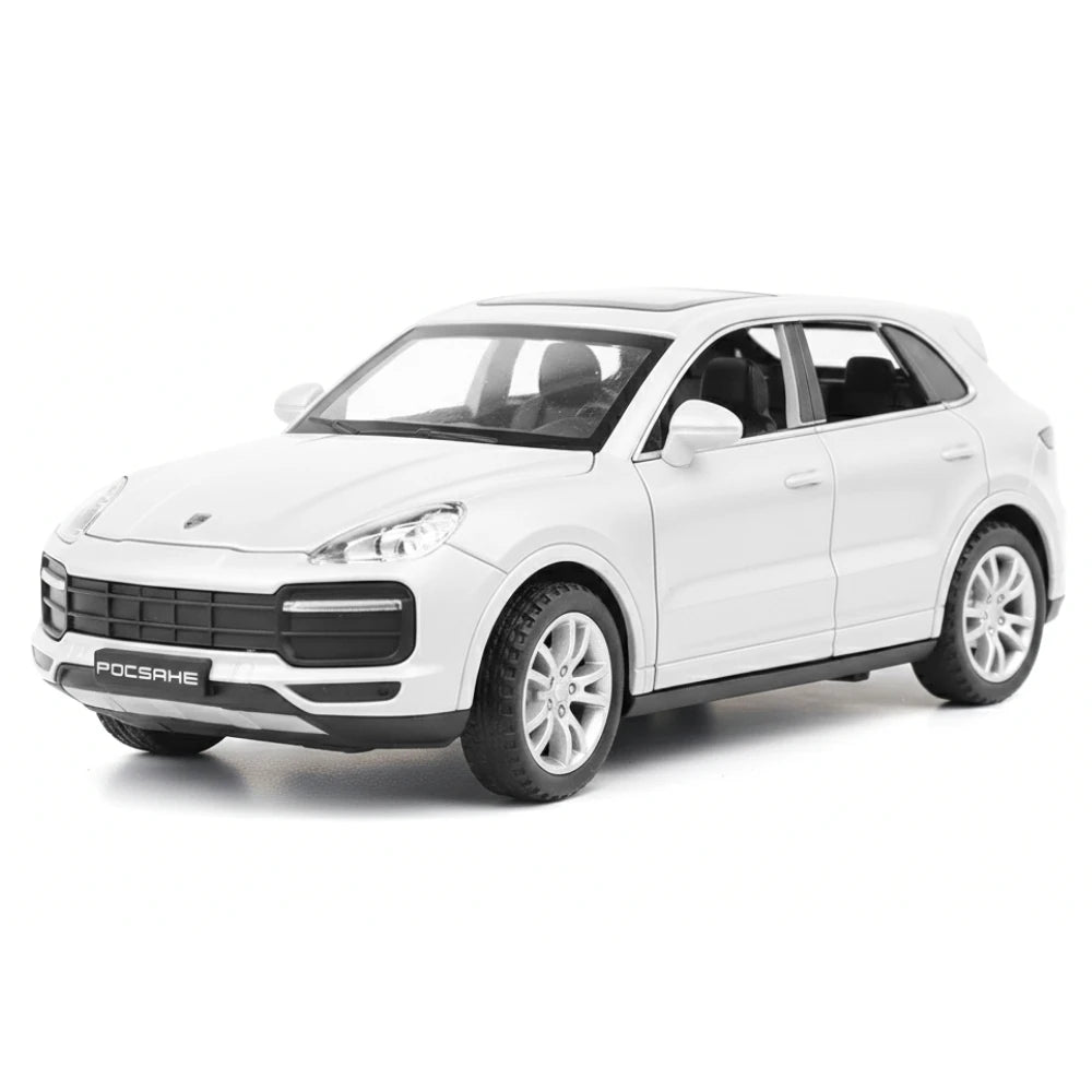 [TOY] 1:32 Porsche 2018 Cayenne Turbo vit modellbil Die-Cast